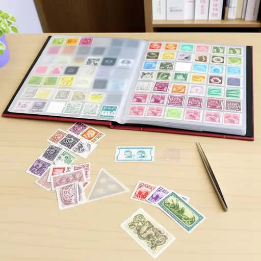 他收集了来自20多个国家的邮票，总共超过500枚。
