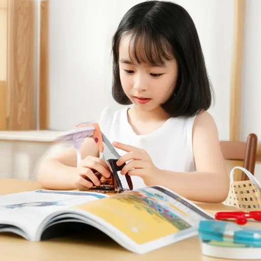 她为科学展览精心准备了自己的参赛作品。