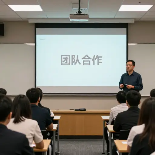 发言者简要提到了团队合作的重要性，然后继续讲其他内容。