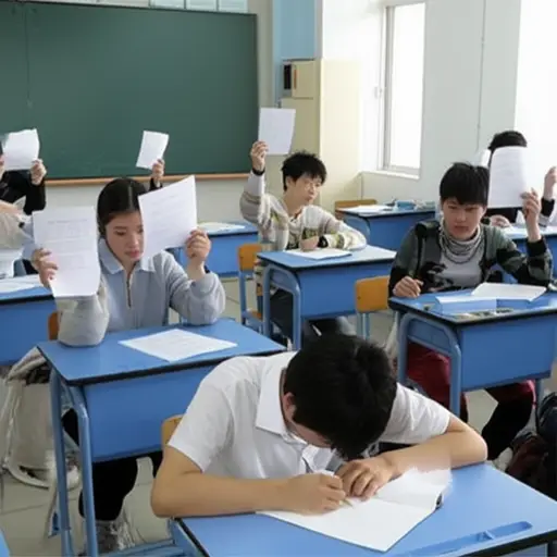 他的考试成绩一直低于班级平均水平。