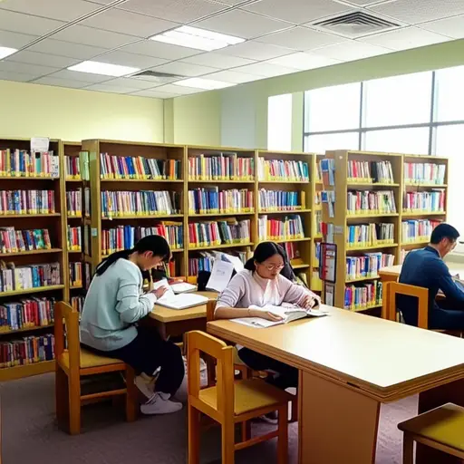 图书馆是一个安静的学习场所。