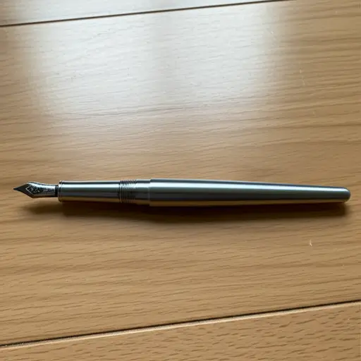 我把笔掉在地板上了。