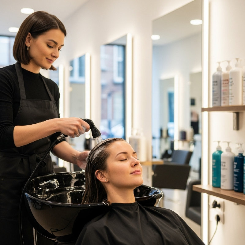 在美发店洗头通常包含在剪发服务里。
