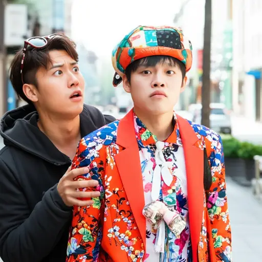 当我看到他穿的衣服时，我简直不敢相信自己的眼睛。