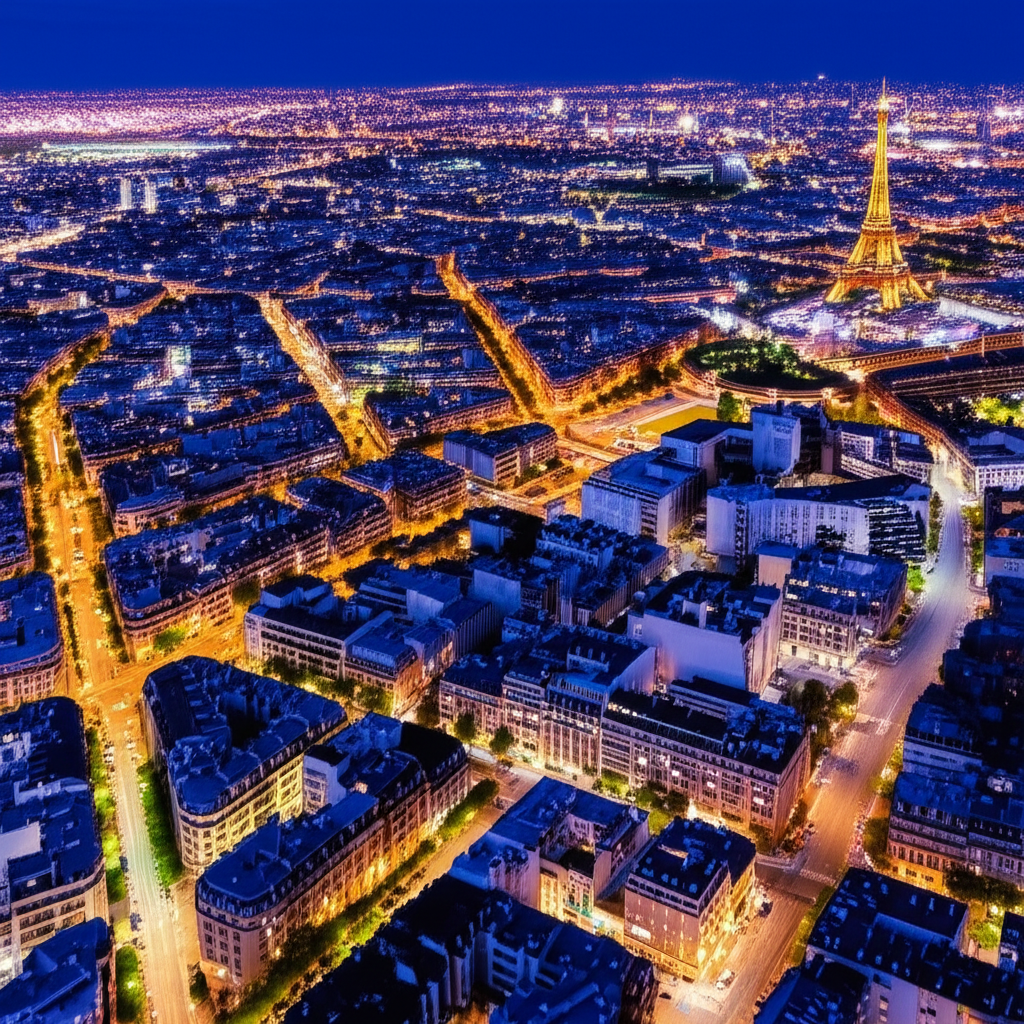 巴黎的夜景令人惊叹。