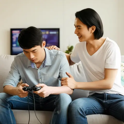 别为那个游戏生气了，只是个游戏而已。