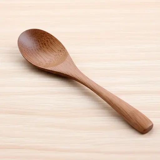 我有一把木勺子。