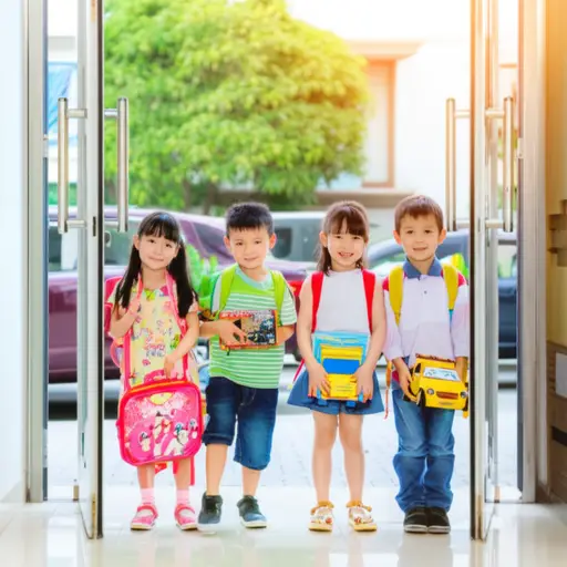 孩子们都穿好衣服准备去公园了。