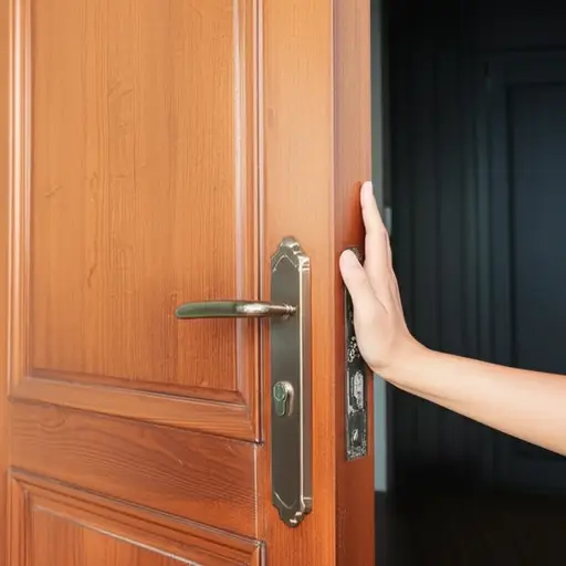 门是开着的，所以我推了它一下。