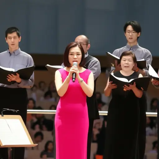 她是一个著名合唱团的主唱。