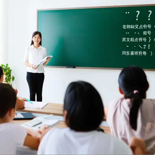 在英语课上，我们学习标点符号的规则。