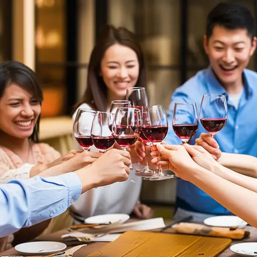 让我们一起举杯为他的健康干杯。