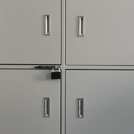 把药品锁在柜子里。