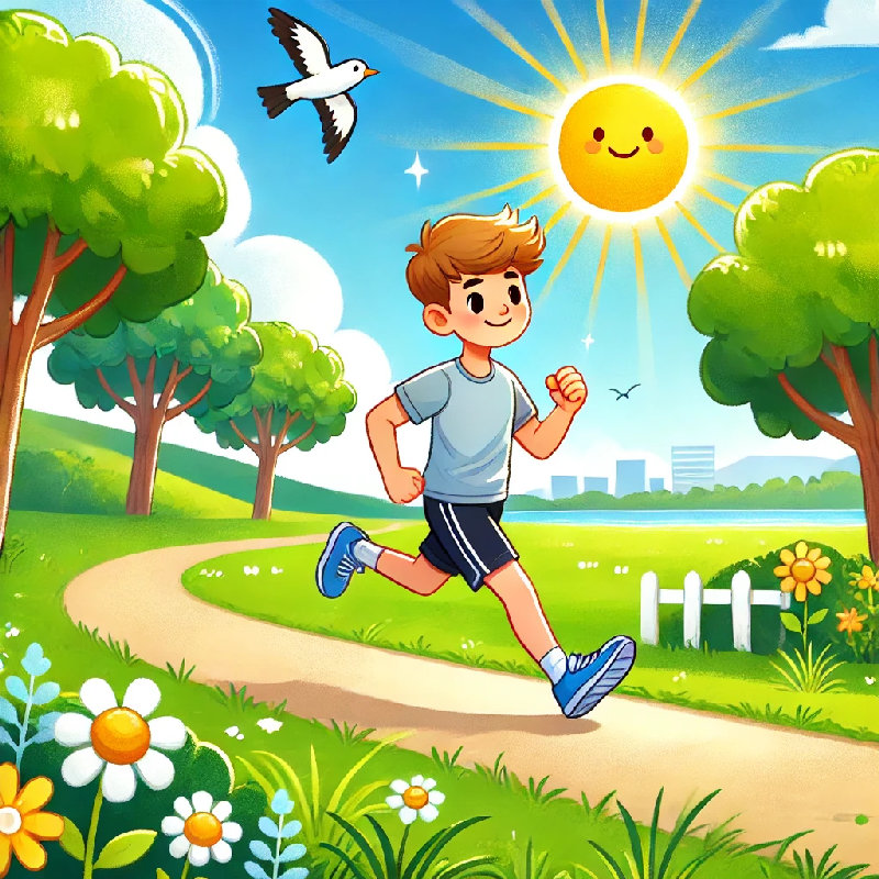 我每天早上都会去跑步。