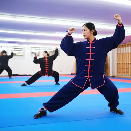 她去年成为了当地功夫协会的成员。