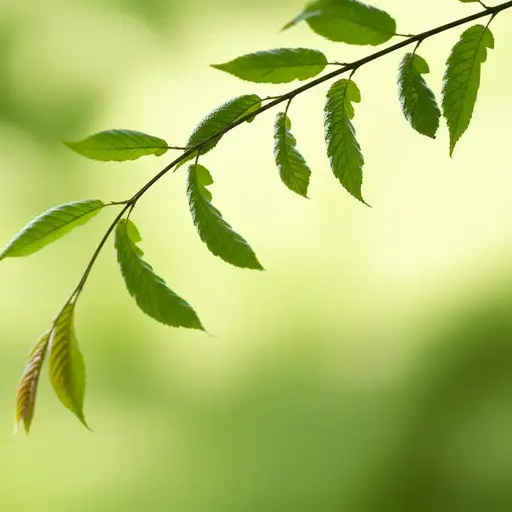 细树枝在微风中轻轻摇曳。