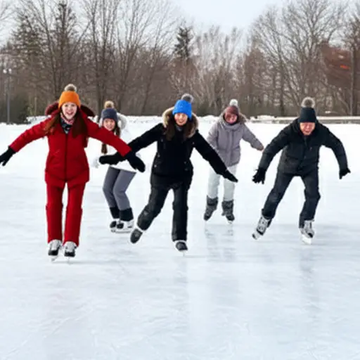 滑冰是一项有趣的冬季运动。