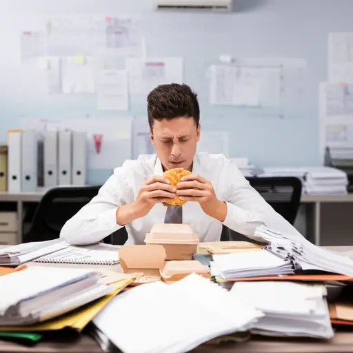 人们因工作压力大，因此忽视了健康饮食习惯。