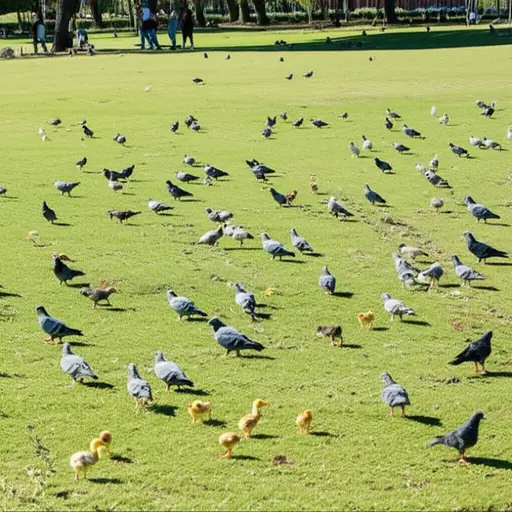 我们在公园里看到了各种各样的动物。