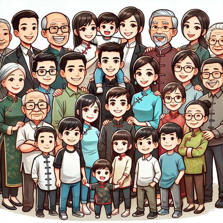 我有一个大家庭。