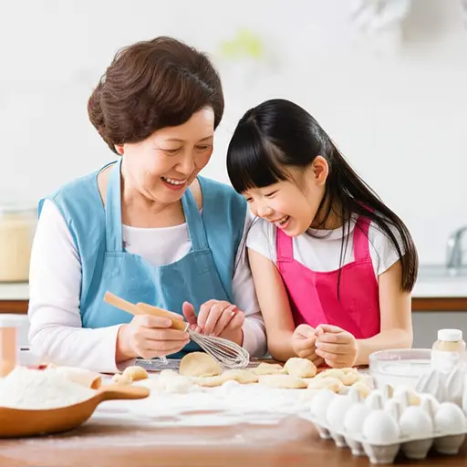 我孙女每周六都会来和我一起做烘焙。