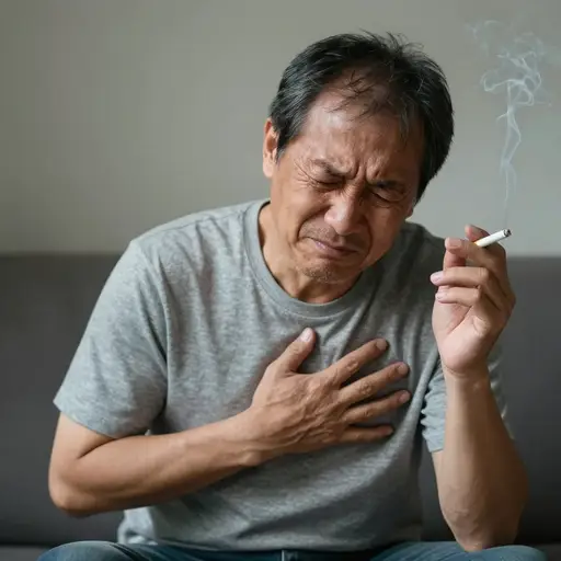 吸烟会增加心脏病发作的风险。