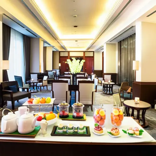 大厅里提供茶点。