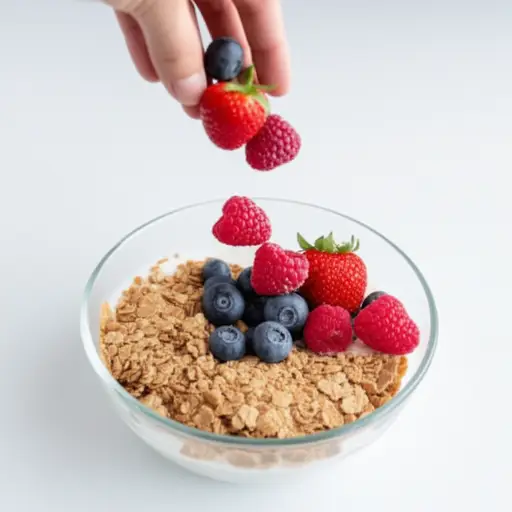 我通常会在早餐里加一把浆果。