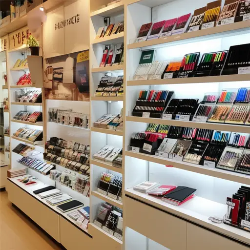 这家商店出售诸如钢笔、笔记本这类基本用品。