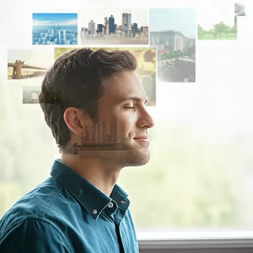 因为我从未去过那里，所以我在脑海里想象所有的地方。