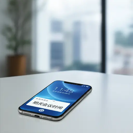 我收到了一条关于明天会议时间的工作消息。