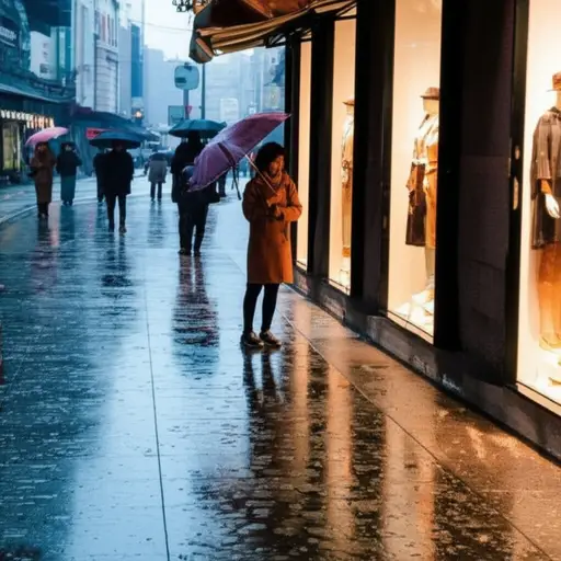 我真的很喜欢购物，尤其是在冬天下着倾盆大雨的时候。