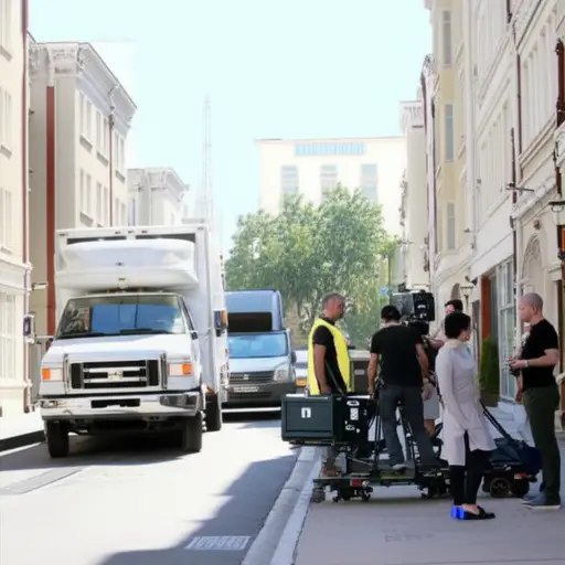 我们社区正在拍摄一部电影。