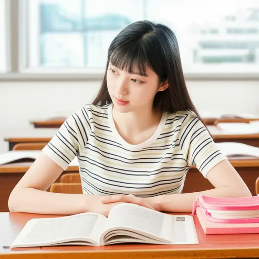 她是一名优秀的学生。