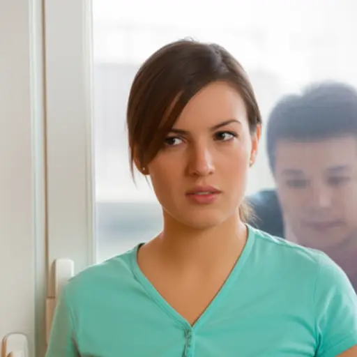 我在窗口看到了我姐姐焦虑的脸。