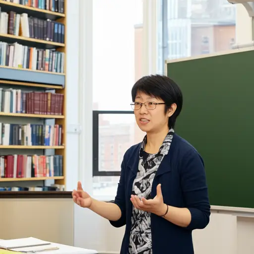 她在伦敦一所大学担任社会学教授。