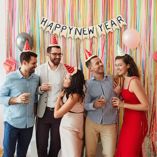 我们要举办一个聚会来庆祝新年。