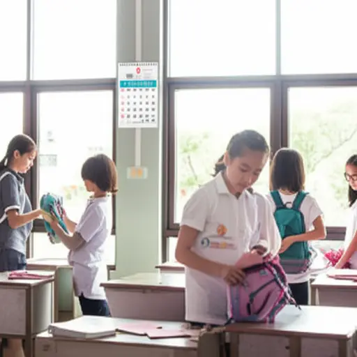 学期在七月九日结束。