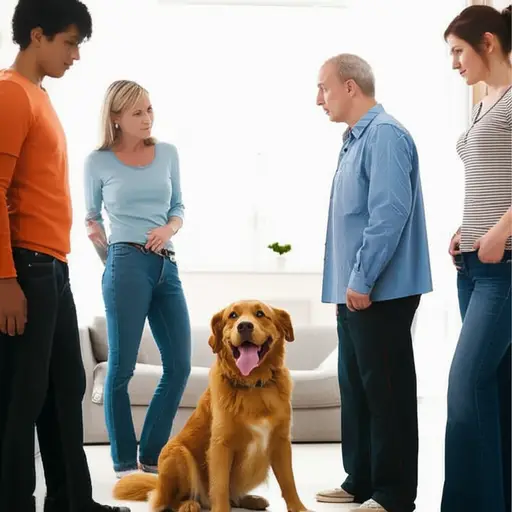 在句子“谁来照顾这只狗？”中，动词短语“will look”用的是将来时。