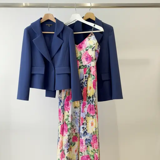 这件夹克和裙子不搭配，是吗？