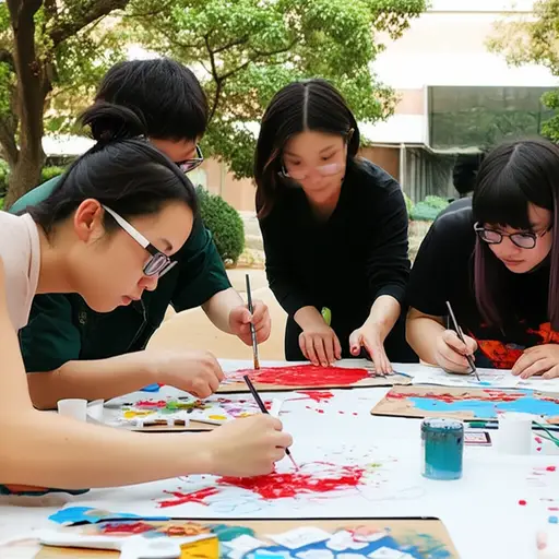 我认为我们学院应该有一些这类活动，这样学生们就可以创造性地度过他们的时间。