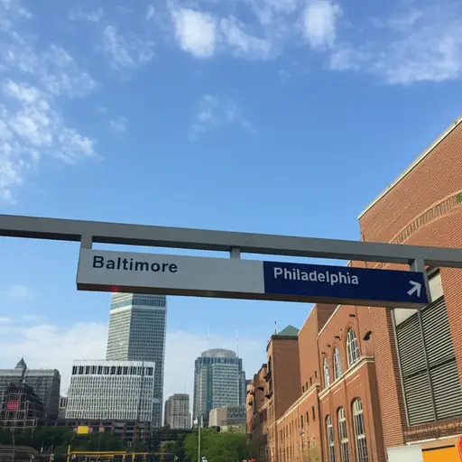 火车去费城途经巴尔的摩。