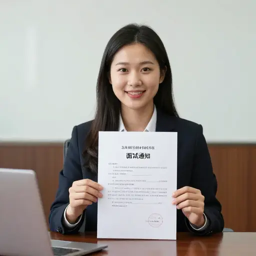 完成第一轮面试后，她被邀请参加第二轮面试。