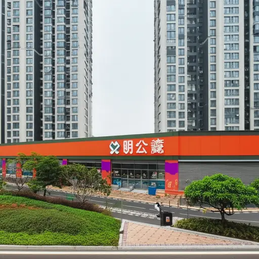 超市方便地位于我的公寓旁边。