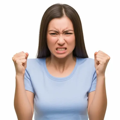 她看起来好像快要气炸了。