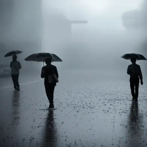 明天的天气预报预测下午会有大雨。