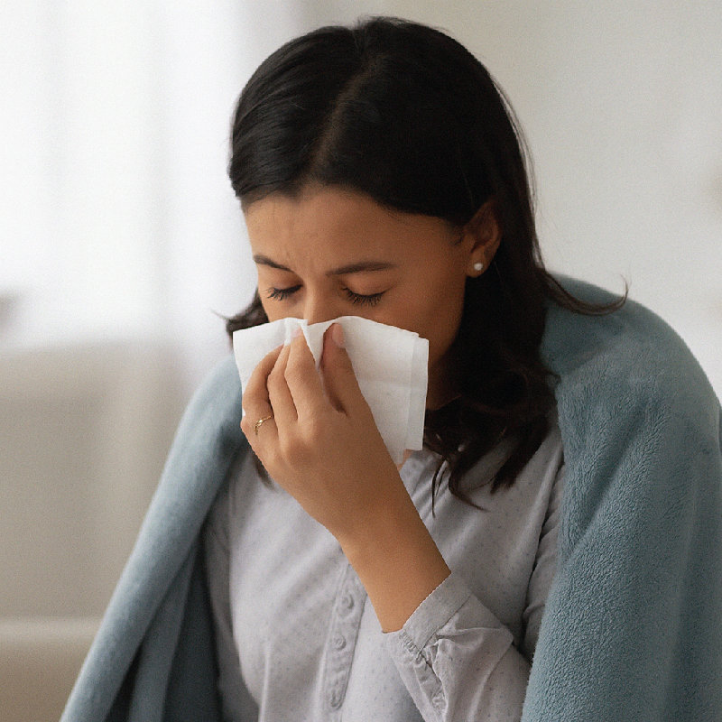 鼻子一堵，我就知道感冒来了。