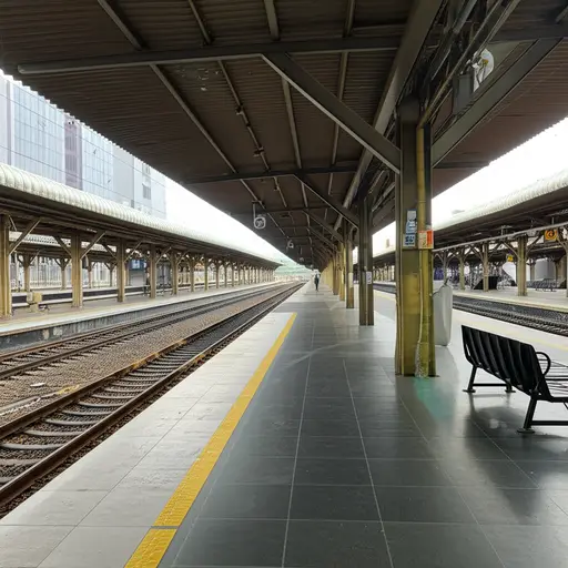 站台上没有人在等候。