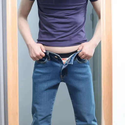 这条牛仔裤对我来说太紧了。