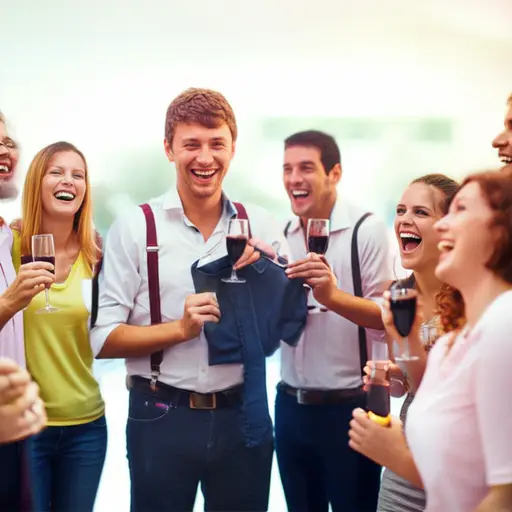 他在聚会上讲了一个有趣的笑话，逗得大家都笑了。